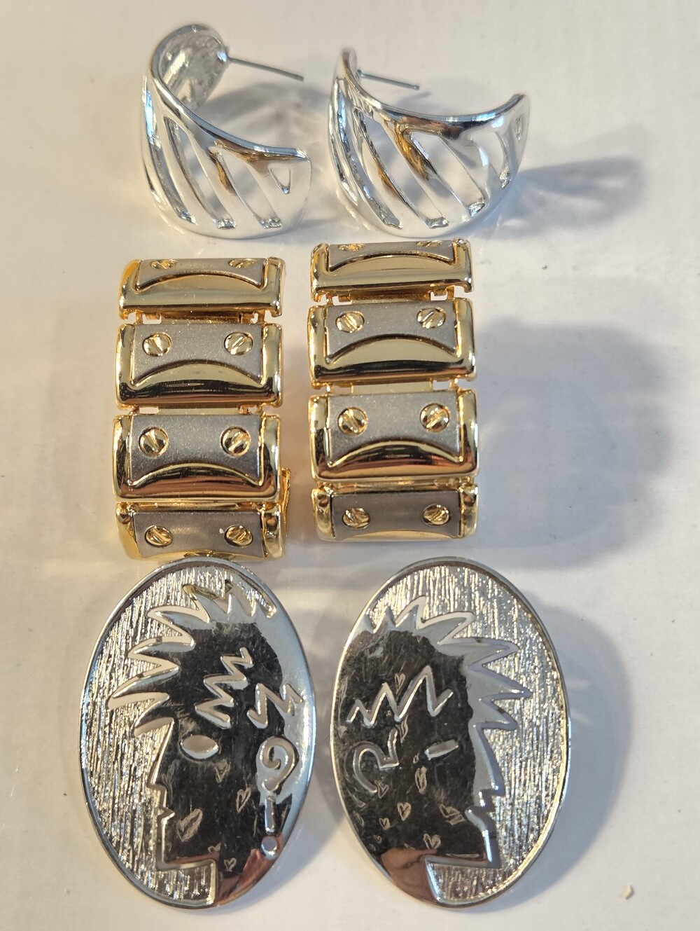 Earings Lot Gold Silver Tone